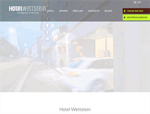Tablet Screenshot of hotelwettstein.ch